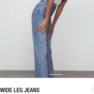 Zara high waisted full length jeans.